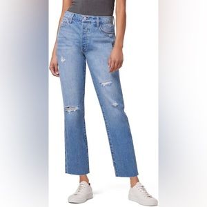 Joe's The Og Distressed Straight Leg Ankle Jeans In Delia
